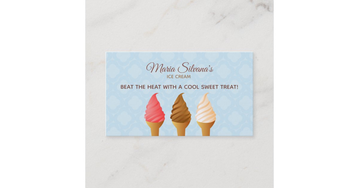 Ice Cream Slogans Business Cards Zazzle