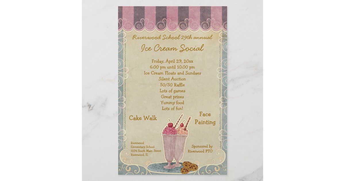ice cream social flyer