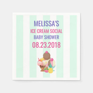 Ice Cream Social Baby Shower Event Napkins