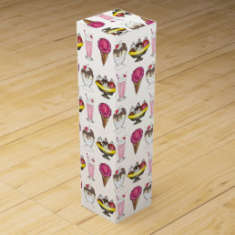 Ice Cream Social Banana Split Sundae Cone Shake Wine Box