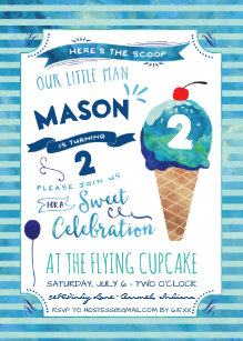 ice cream birthday invitations zazzle