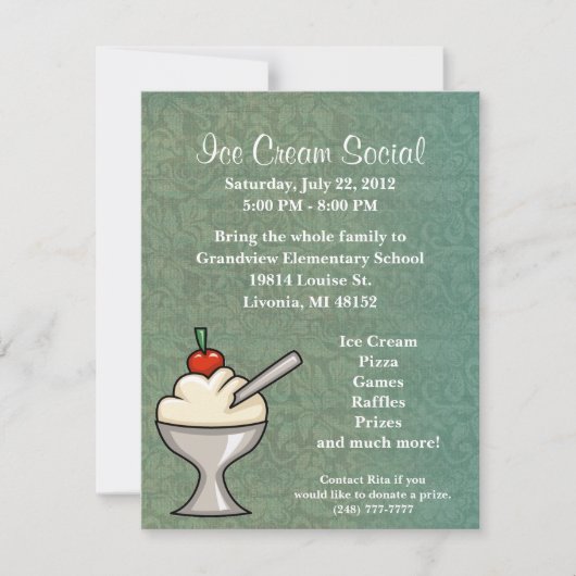 Ice Cream Social Flyer (Front)