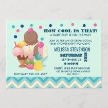 Ice Cream Social How Cool - Baby Shower Invitation