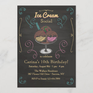 Ice Cream Social Invitation
