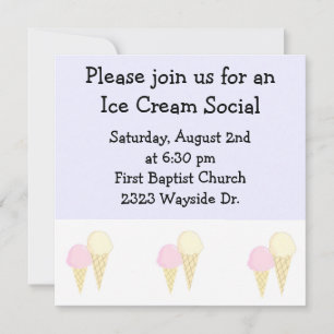 Ice Cream Social Invitation