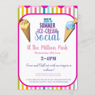 ICE-CREAM SOCIAL INVITE OR FLYER