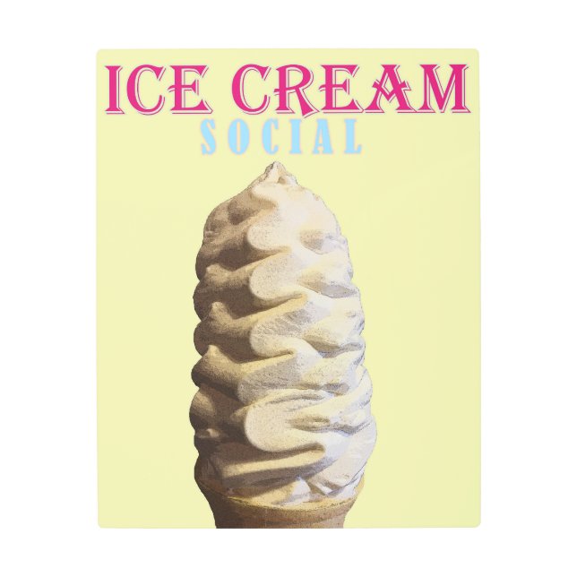 Ice Cream Social Metal Print (Front)