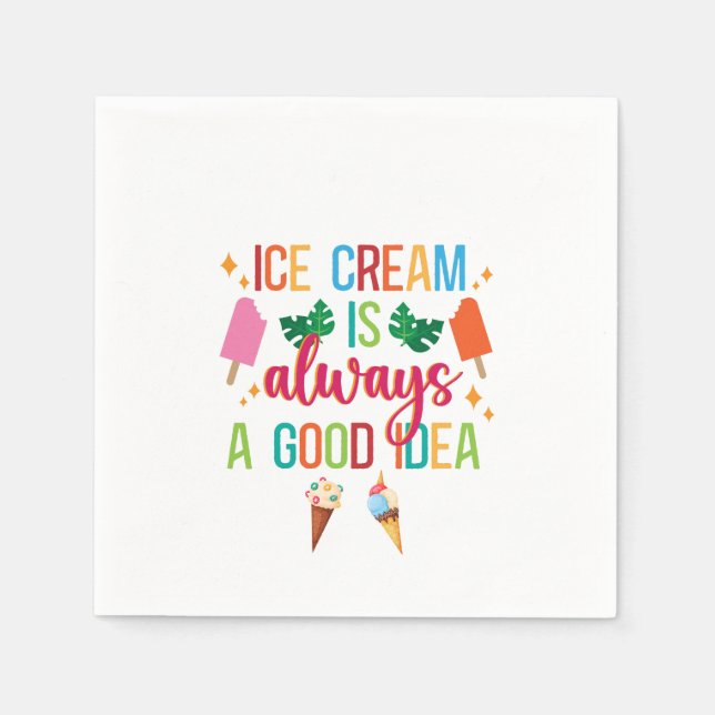 Ice Cream Social  Napkins (Front)