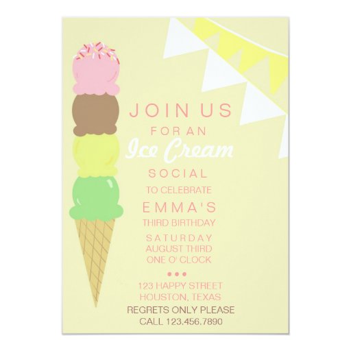 Ice Cream Social Printable Invitations 10