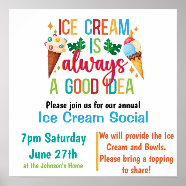 Ice Cream Social  Poster (Front)