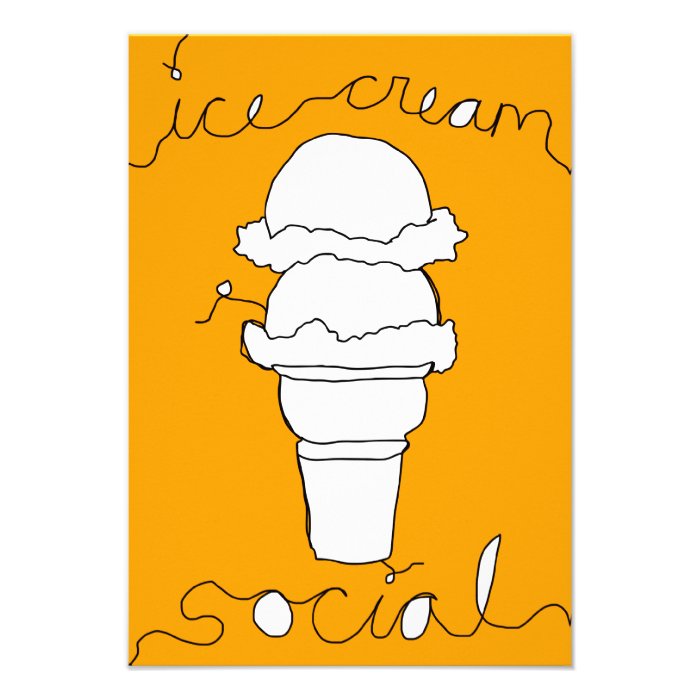 ice cream social strings custom invites