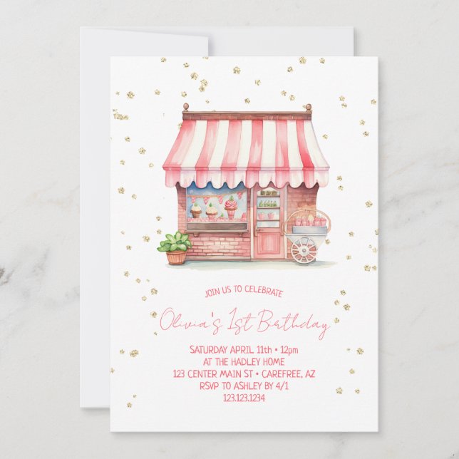 Ice Cream Social Summer Party Invitation (Front)