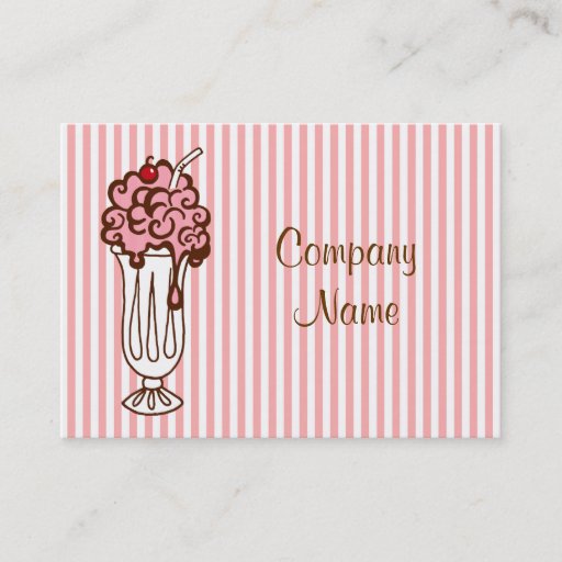 Customizable Ice Cream Soda Business Card