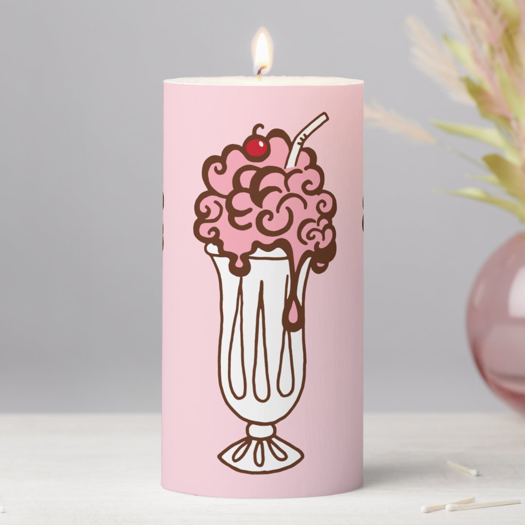 Ice Cream Soda Pillar Candle (In Situ)