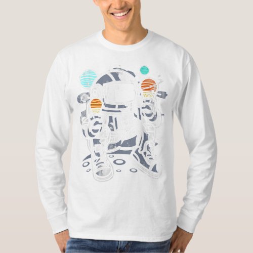 Ice Cream Space Planets Cosmonauts Astronomy Astro T_Shirt