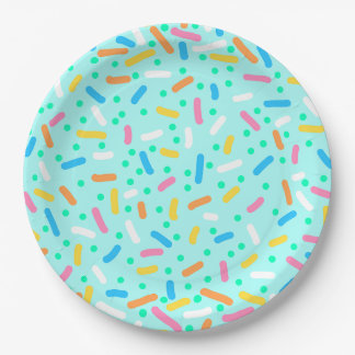 Ice cream sprinkle paper plates