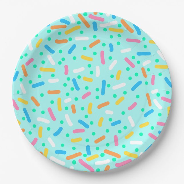 Ice cream sprinkle paper plates (Front)