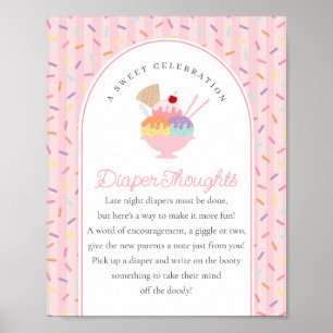 Ice Cream Sprinkled with Love Diaper Thoughts Poster