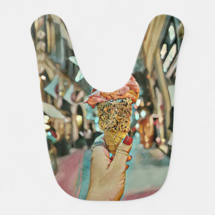 Ice cream sprinkles baby bib