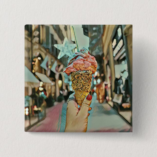 Ice cream sprinkles button (Front)