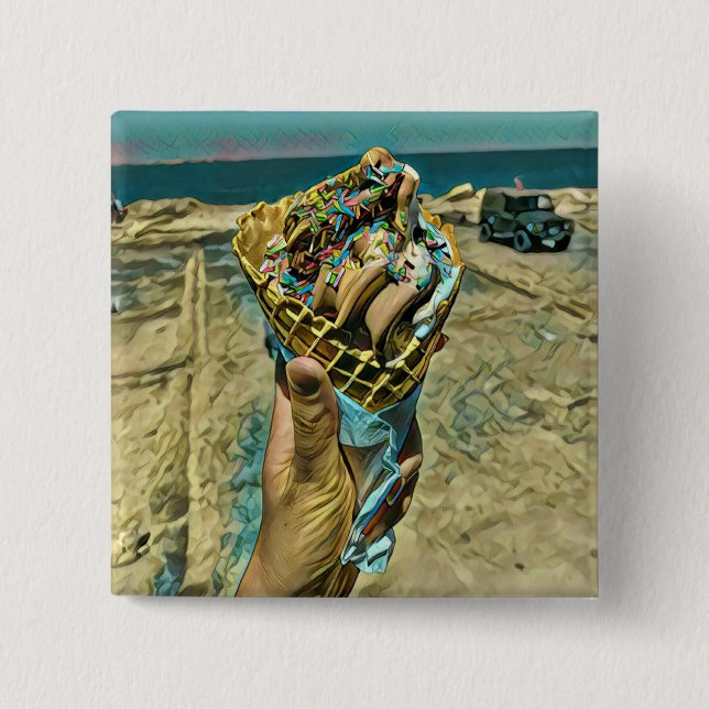 Ice cream sprinkles button (Front)