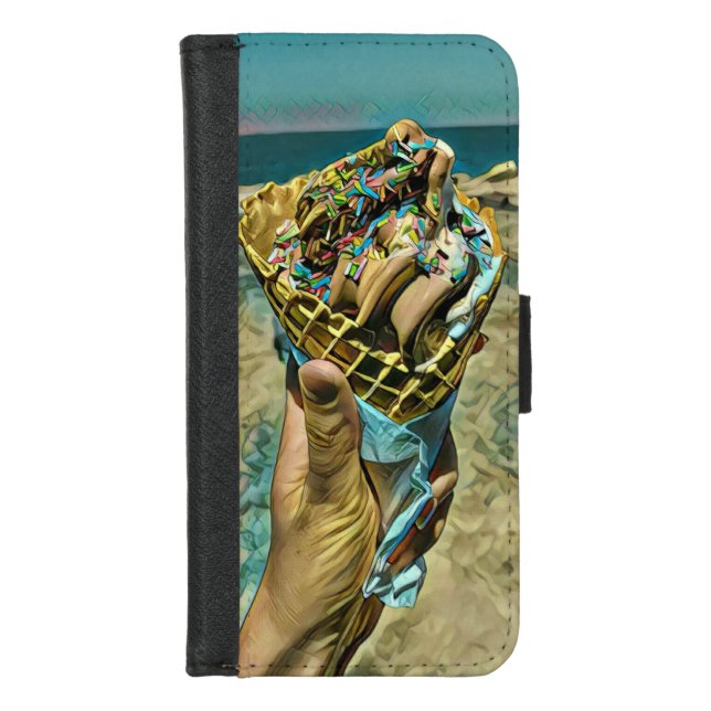 Ice cream sprinkles iPhone wallet case (Front)