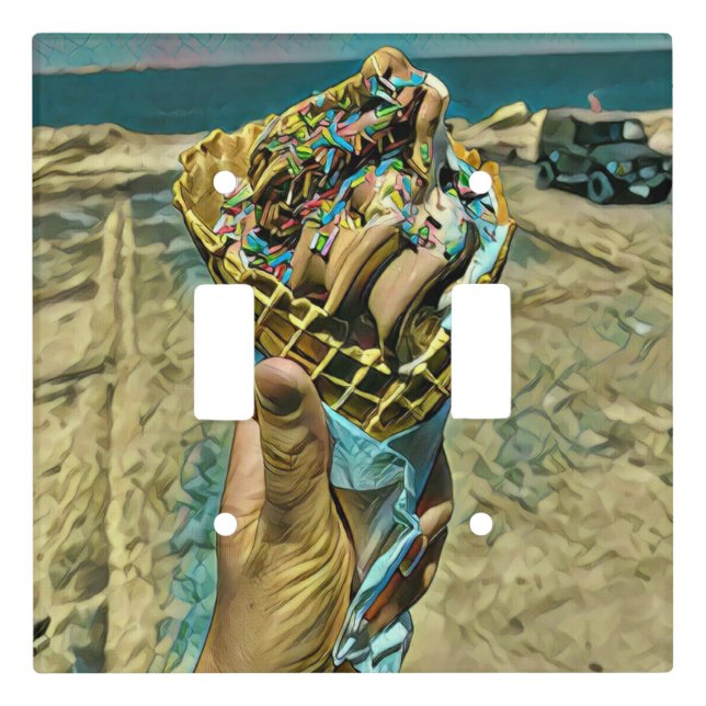 Ice cream sprinkles light switch cover (Front)