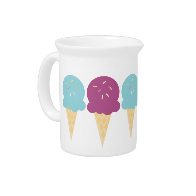 Ice Cream Sprinkles Summer Beverage Pitcher (Left)