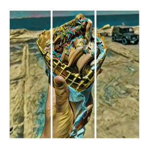 Ice cream sprinkles triptych