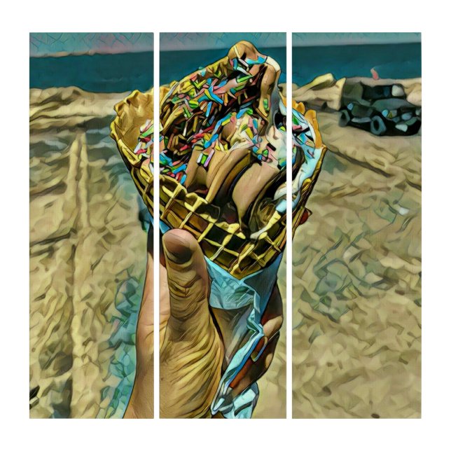 Ice cream sprinkles triptych (Front)