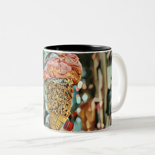 Ice cream sprinkles Two-Tone coffee mug (Front Right)