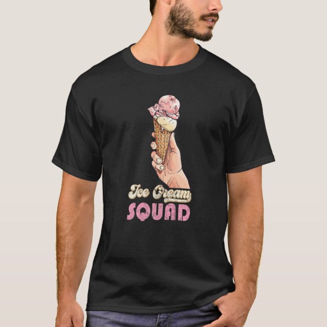 Ice Cream Squad  Quotes  Ice Cream Cone T-Shirt (Front)