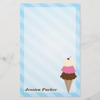 Ice Cream Stationery by cranberrydesign at Zazzle