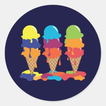 Ice Cream Sticker by nyxxie at Zazzle