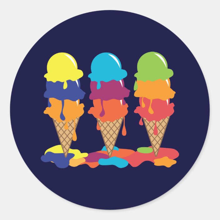 Ice Cream Sticker | Zazzle.com