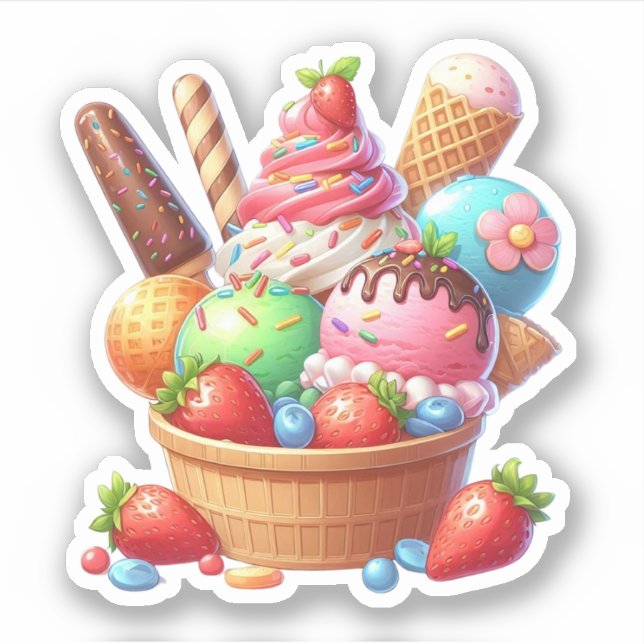 ice cream sticker (Front)