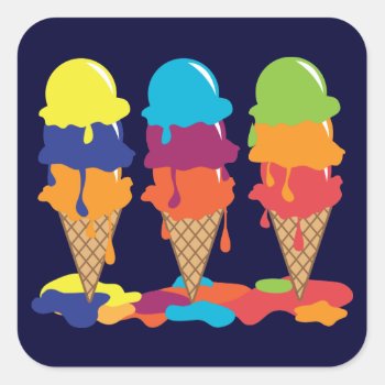 Ice Cream Sticker by nyxxie at Zazzle