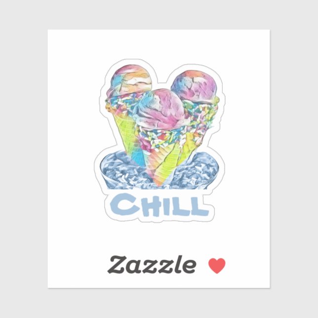 ice cream sticker (Sheet)