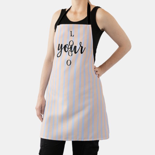 Ice Cream Stripe Custom Logo Apron (Insitu)