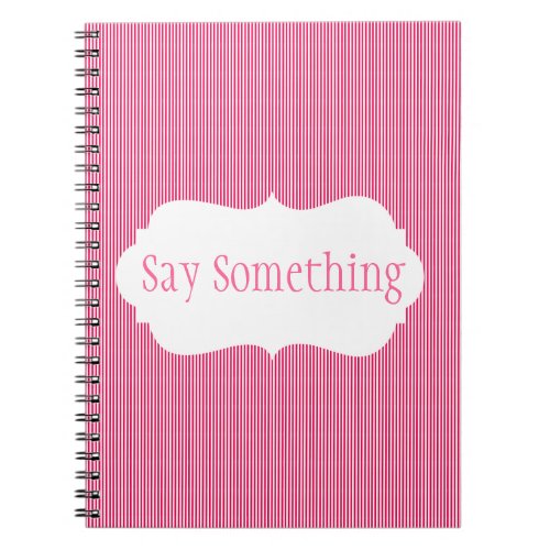 Ice Cream Stripes with Monogram Notebook