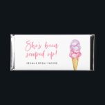 Ice Cream Summer Bridal Shower  Hershey Bar Favors<br><div class="desc">Ice cream theme bridal shower favor featuring watercolor illustration of  a pink and purple ice cream on a waffle cone. The text says "she's been scooped up."</div>