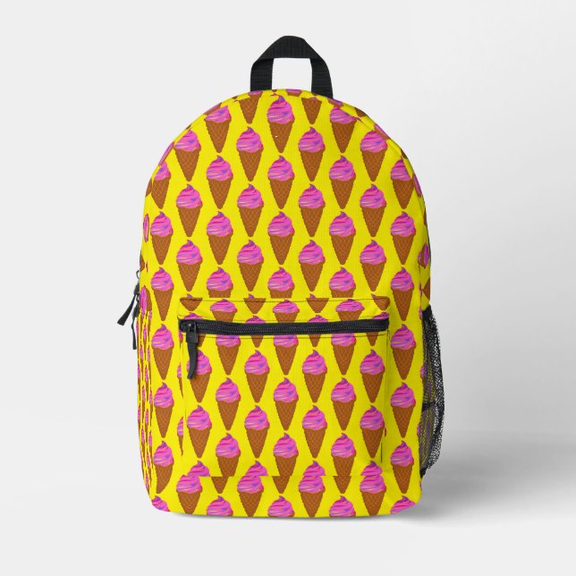 ICE CREAM SUMMER COOL REFRESHING  PRINTED BACKPACK (Front)