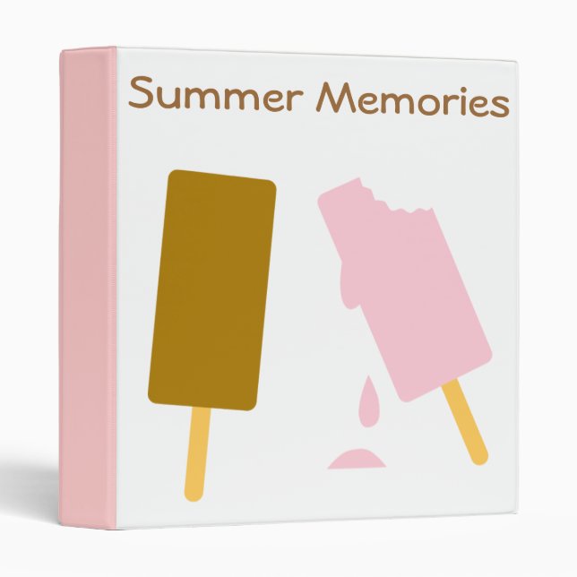 Ice Cream Summer Memories Photo Scrapbook Binder (Front/Spine)