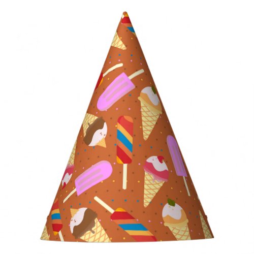 Ice cream summer pattern Birthday Party Party Hat