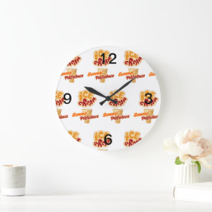 ice cream summer preference large clock