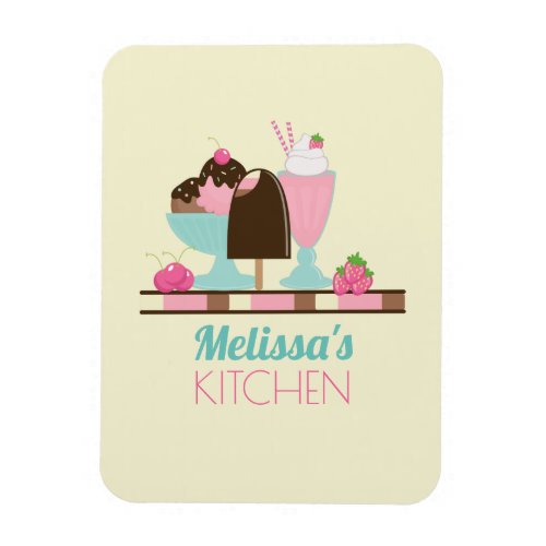 Ice Cream Sundae and Other DeliciousTreats Magnet