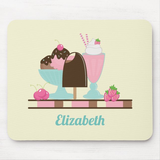 Ice Cream Sundae and Other DeliciousTreats Mouse Pad (Front)