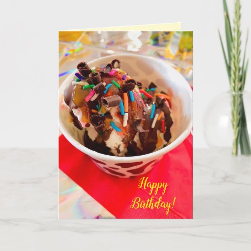 Ice Cream Sundae Birthday Card