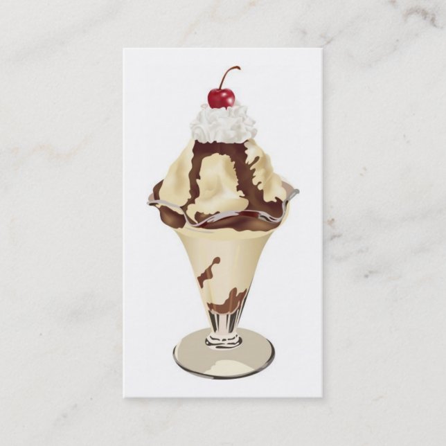 Ice Cream Sundae Business Card (Front)