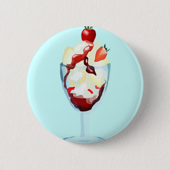 Ice Cream Sundae Button (Front)